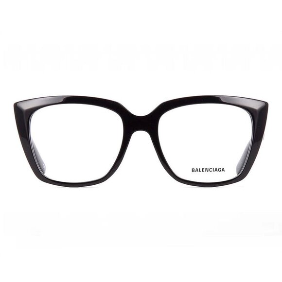 NEW BALENCIAGA EYEGLASSES BB0062O 001 WOMEN BLACK SQUARE EYEWEAR - Picture 1 of 3